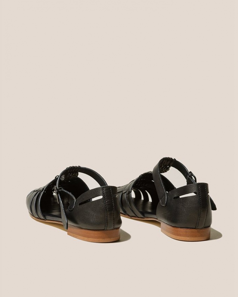 Hereu Vedra Round-toe Soft Fisherman Women's Sandals Black | NZ-91TFVPWGM